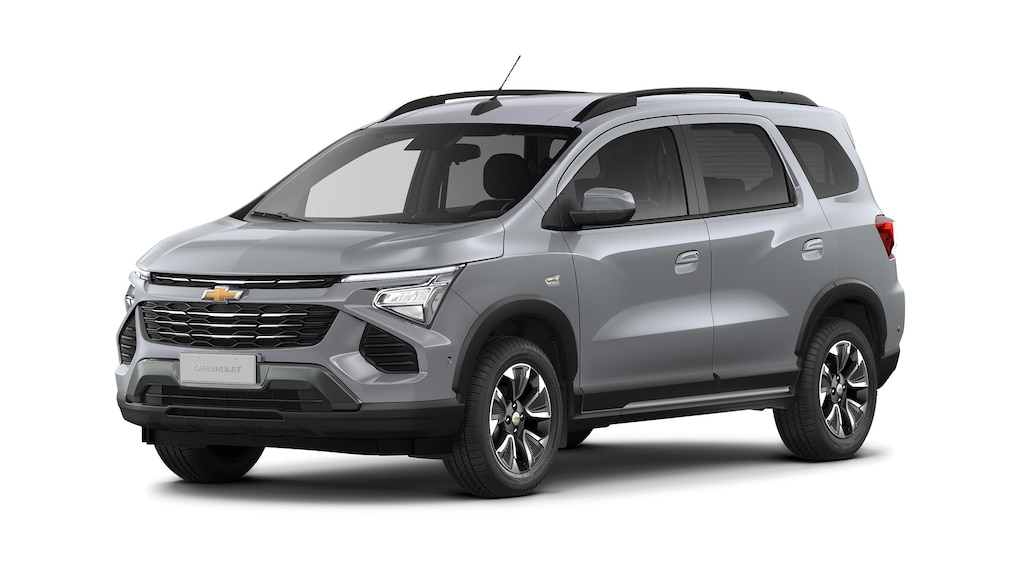 Conheça o novo Chevrolet Spin 2027 na versão Premier e na cor Prata Shark